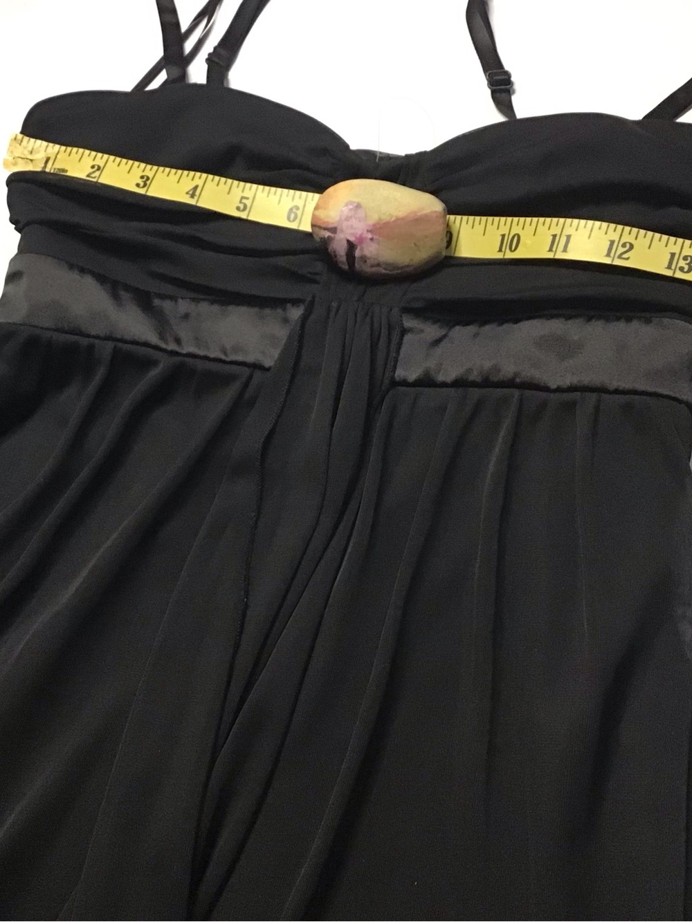 Black le Chateau stretchy Satin bow tie Trim Cocktail Dress size S/P - Picture 7 of 14